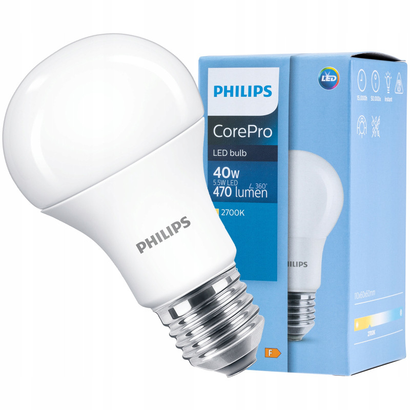 Żarówka LED E27 BULB  40W ciepła